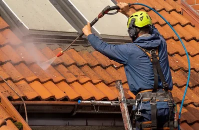 Démoussage et hydrofuge de toiture à Béréziat